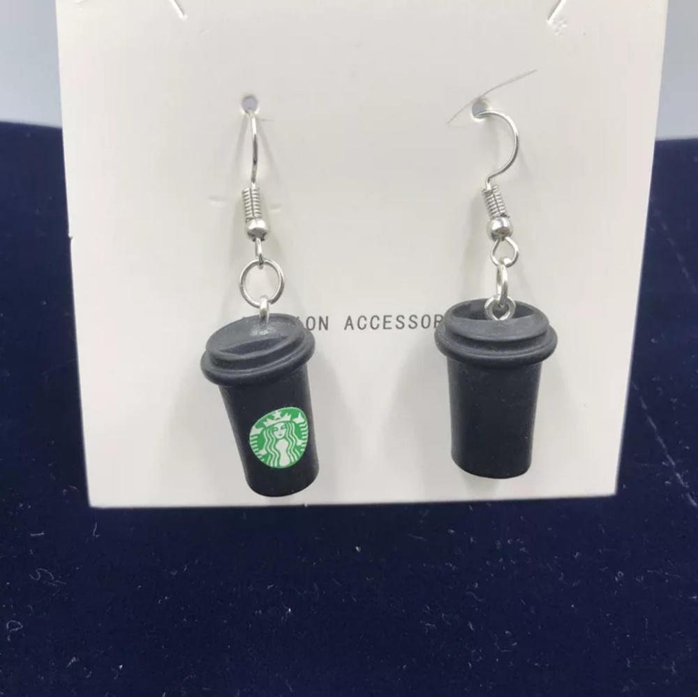Coffe Milk Tea Cup Earrings